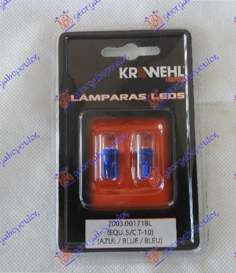 Lampe/XENON SIJALICA T10 W2 07.400.11 LED PLAVA