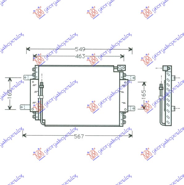 SUZUKI VITARA 2D 89-05 HLADNJAK KLIME ZA SVE MODELE (43.7x33.5x2.6) -93