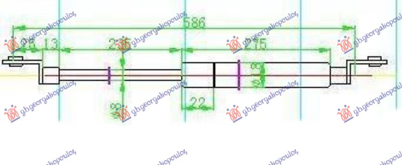SUZUKI VITARA 2D 89-05 AMORTIZER GEPEK VRATA (586L-100N)