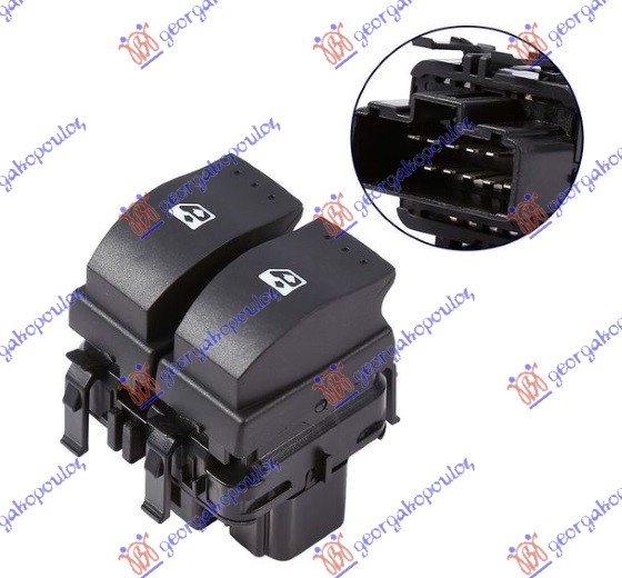 RENAULT CLIO 01-06/CAMPUS 04-/THALIA 01- PREKIDAC U PREDNJIM VRATIMA (2 TASTERA) (10 PIN)