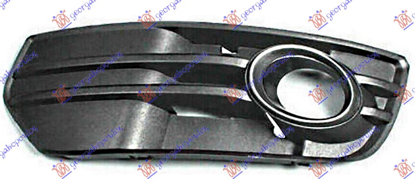 AUDI Q5 08-12 RESETKA PREDNJEG BRANIKA (SA MAGLENKOM) (HROM OKVIR)