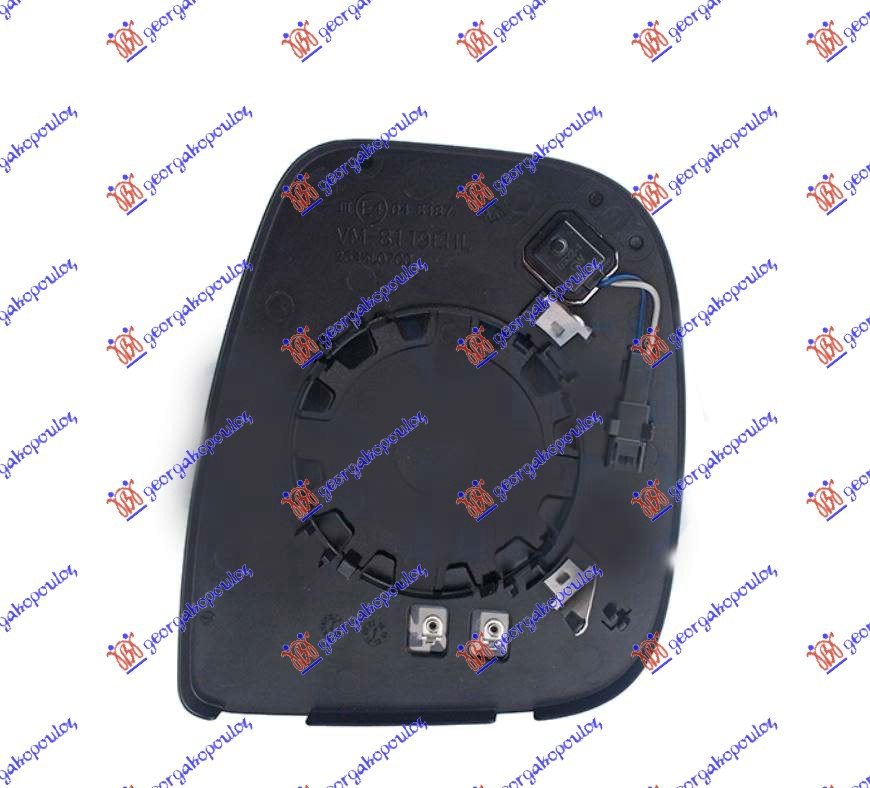 PEUGEOT PARTNER 24- STAKLO RETROVIZORA SA GREJACEM (MRTAV UGAO) (KONVEKSNO)