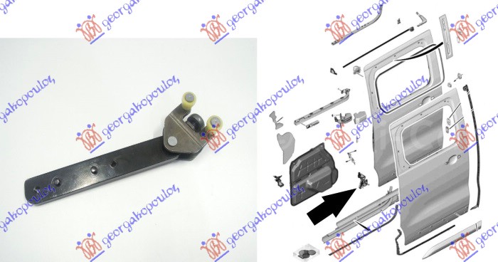 OPEL ZAFIRA LIFE 19- KLIZAC (VODJICA) KLIZNIH VRATA DONJI