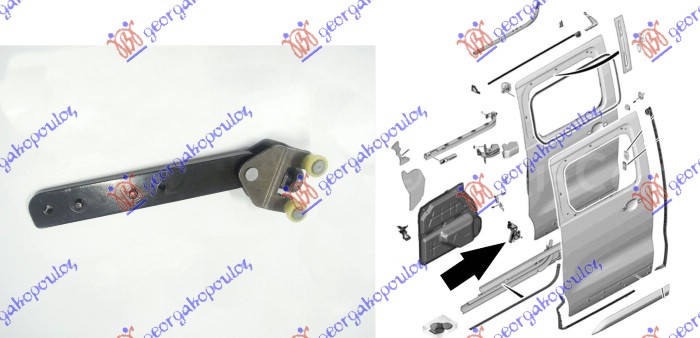 OPEL VIVARO 19-24 KLIZAC (VODJICA) KLIZNIH VRATA DONJI