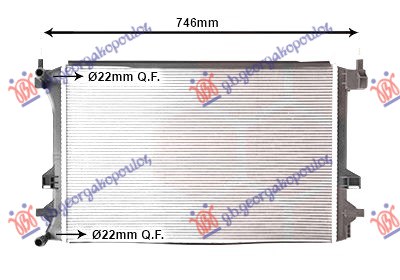 VW TAIGO 21- HLADNJAK MOTORA 1.0TSI/1.5TSI BENZIN (MANUELNI/AUTOMATSKI) (623x411) (NRF)